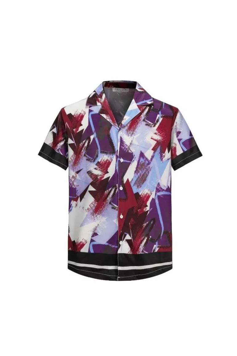 Ensemble chemise short à motifs