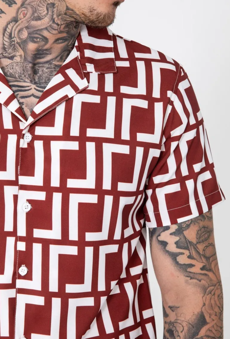 Ensemble chemise short à motif graphique