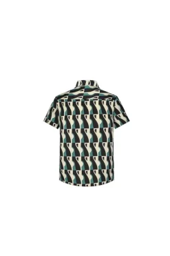 Ensemble chemise short à motifs abstrait