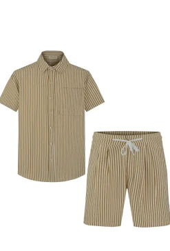 Ensemble chemise short à rayure
