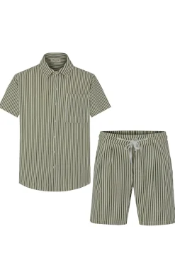 Ensemble chemise short à rayure