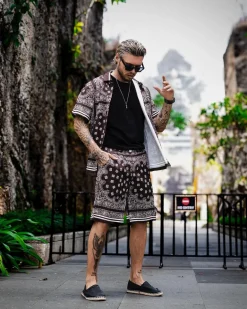 Ensemble chemise short bandana