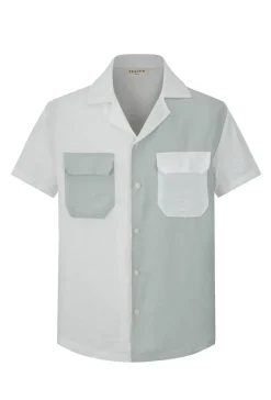 Ensemble chemise short bicolore