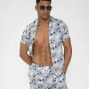 Ensemble chemise short fleuri à motifs floral