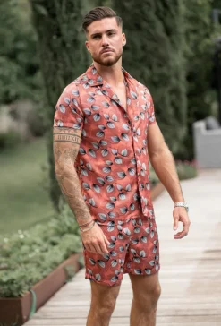 Ensemble chemise short fleuri à motifs floral