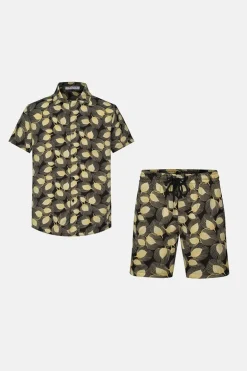 Ensemble chemise short fleuri à motifs floral