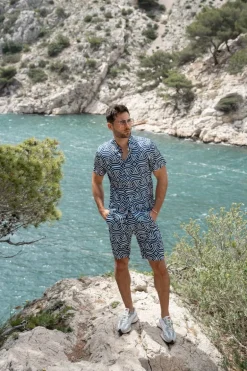 Ensemble chemise short graphique