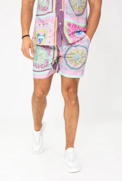 Ensemble chemise short motif baroque