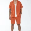 Ensemble chemise short uni décontracté