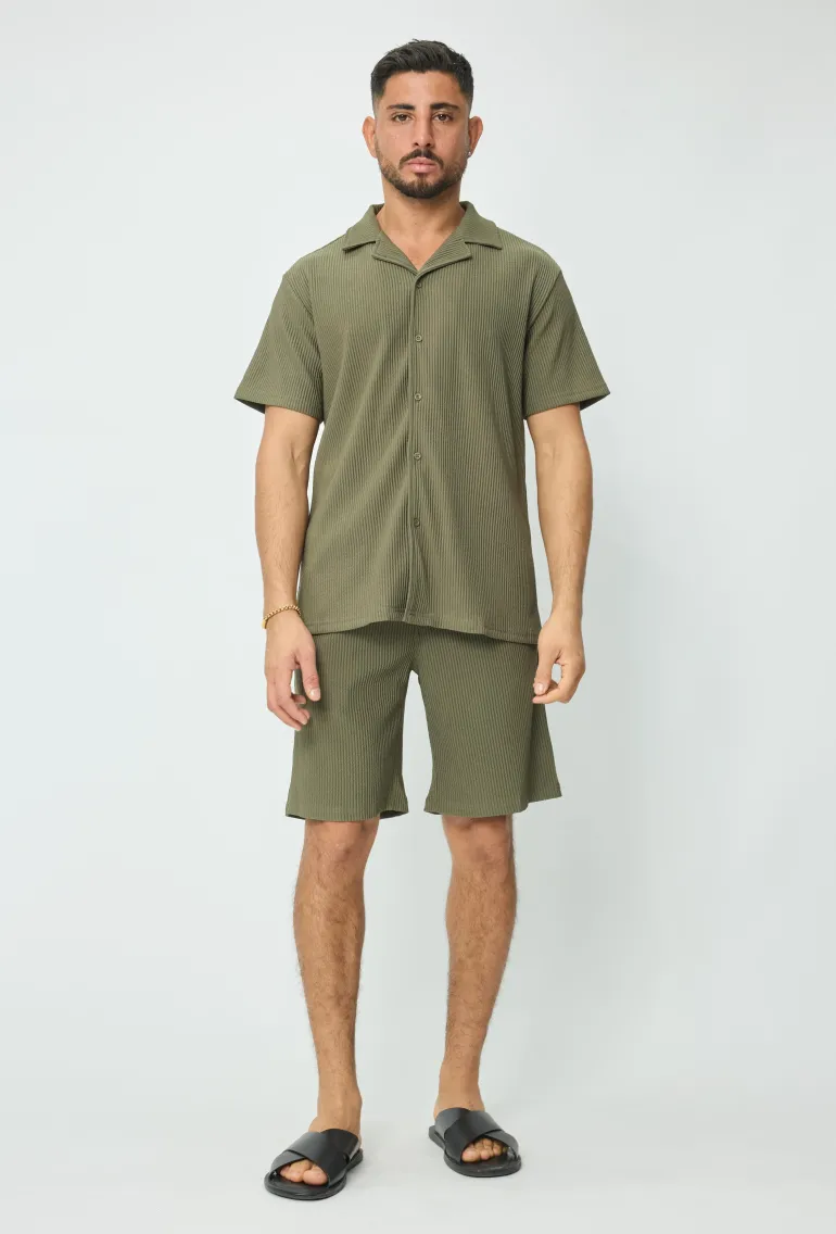 Ensemble chemise short uni