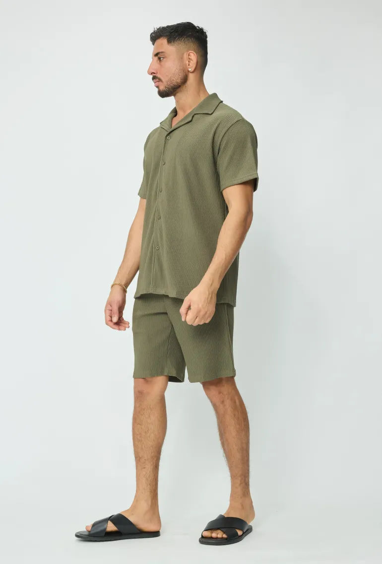 Ensemble chemise short uni