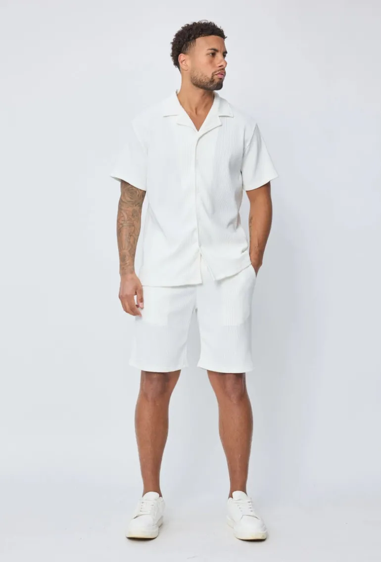Ensemble chemise short uni