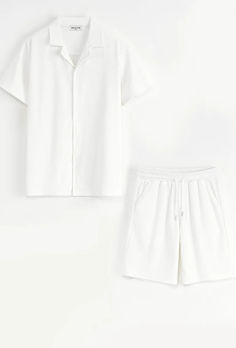 Ensemble chemise short uni