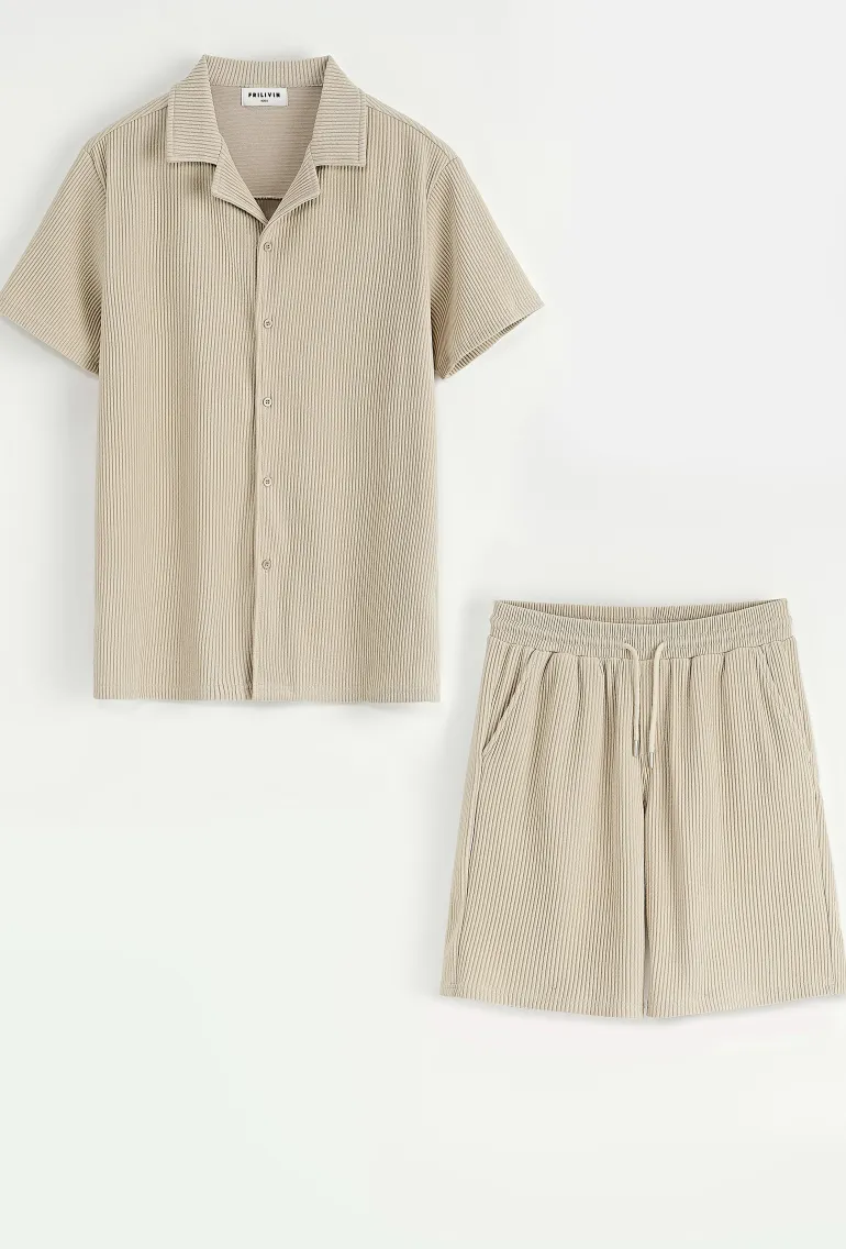 Ensemble chemise short uni