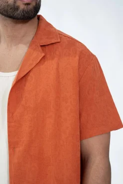 Ensemble chemise short uni décontracté
