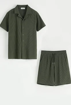 Ensemble chemise short uni