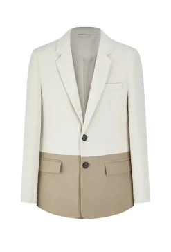 Ensemble classic veste et pantalon bi couleur