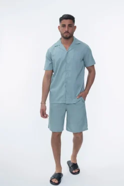 Ensemble décontracté uni chemise short
