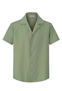Ensemble décontracté uni chemise short