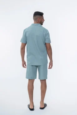 Ensemble décontracté uni chemise short