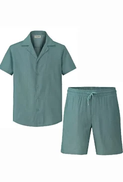 Ensemble décontracté uni chemise short
