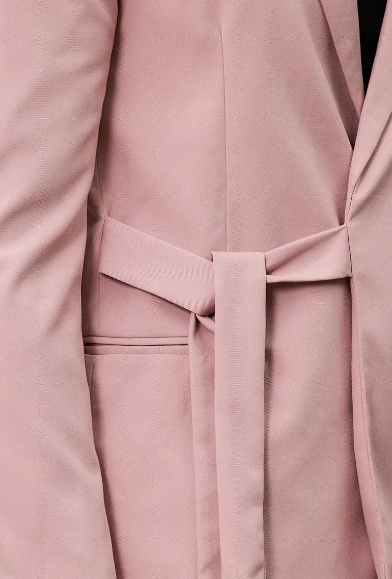 Ensemble de costume croisé ceinture à noué