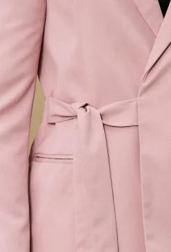 Ensemble de costume croisé ceinture à noué