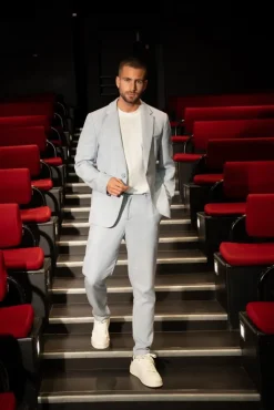 Ensemble de costume décontracté effet lin