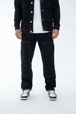 Ensemble denim noir délavé