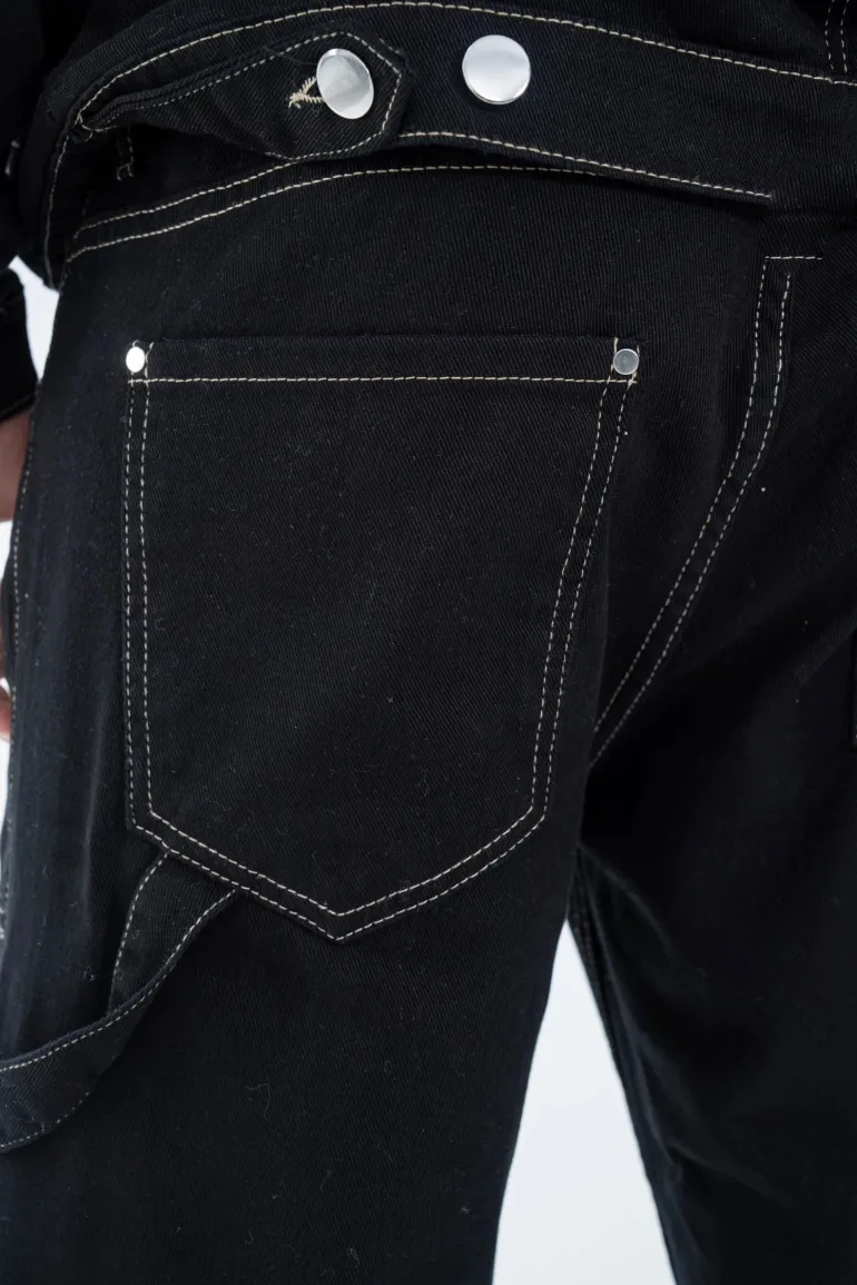 Ensemble denim noir délavé