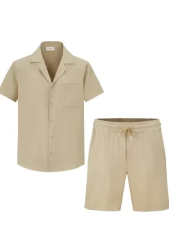 Ensemble détente uni chemise short