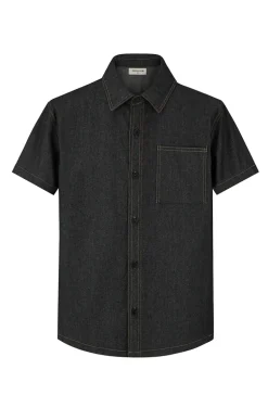 Ensemble en jean chemise et shorts