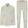 Ensemble en jean veste pantalon uni avec patch