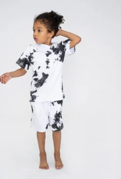 Ensemble enfant tshirt short avec motif imprimer peinture all over