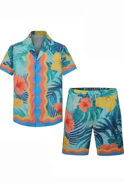 Ensemble exotique aux motifs vifs