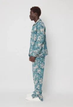 Ensemble oversize chemise pantalon à motif fleuri