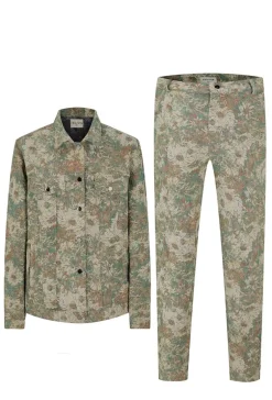 Ensemble oversize chemise pantalon à motif fleuri