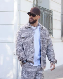 Ensemble oversized à motifs abstraits