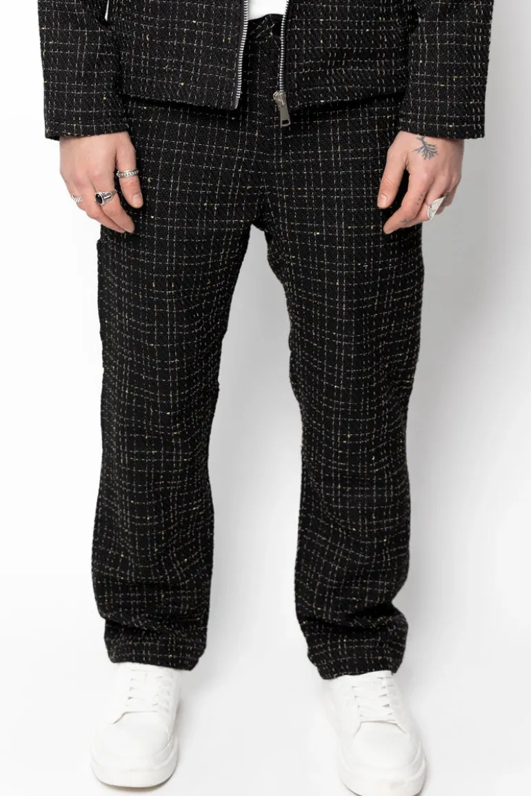 Ensemble pantalon en tissu tricote avec style courte