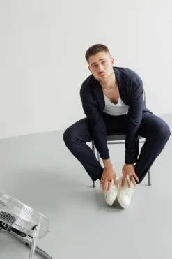 Ensemble plissé chemise et pantalon