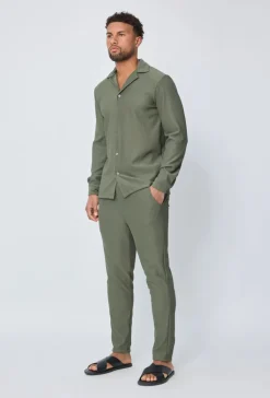 Ensemble plissé chemise et pantalon
