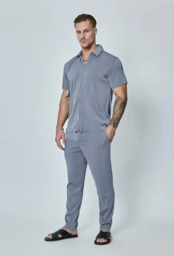 Ensemble plissé chemise pantalon