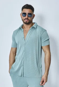 Ensemble plissé chemise pantalon