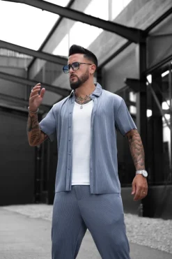 Ensemble plissé chemise pantalon
