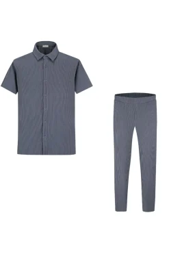 Ensemble plissé chemise pantalon
