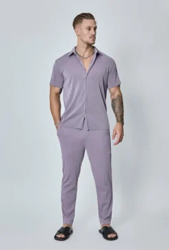 Ensemble plissé chemise pantalon