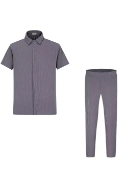 Ensemble plissé chemise pantalon