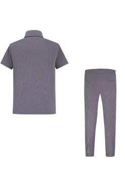 Ensemble plissé chemise pantalon