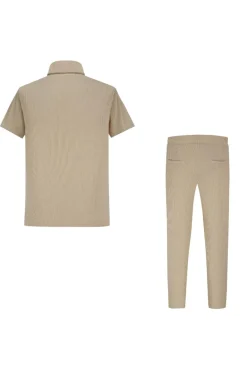 Ensemble plissé chemise pantalon