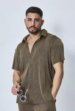 Ensemble plissé chemise pantalon